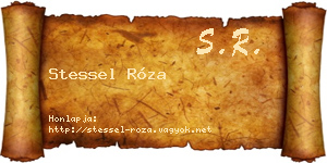 Stessel Róza névjegykártya